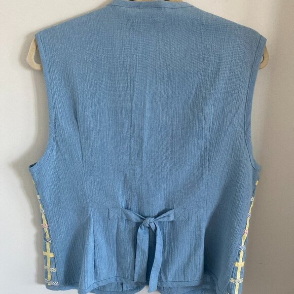 Amazing and Unique Vintage 90s Quilted Basket Weave Vest by NAPA VALLEY Size M - Picture 2 of 4